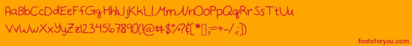 fuente Notdot – Fuentes Rojas Sobre Fondo Naranja