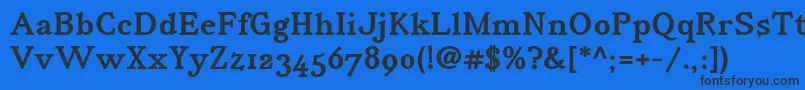 Шрифт IrianisadfstdBold – чёрные шрифты на синем фоне