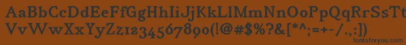 IrianisadfstdBold Font – Black Fonts on Brown Background