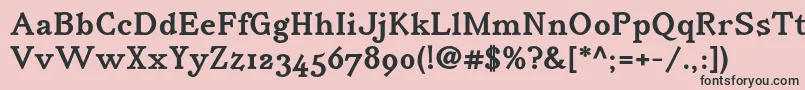 IrianisadfstdBold Font – Black Fonts on Pink Background