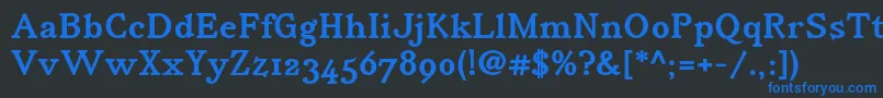IrianisadfstdBold Font – Blue Fonts on Black Background
