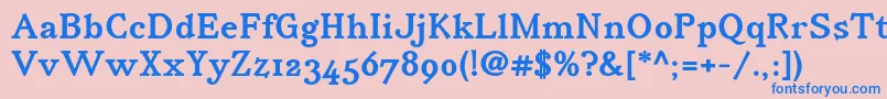 IrianisadfstdBold Font – Blue Fonts on Pink Background