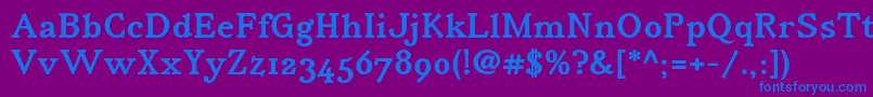 IrianisadfstdBold Font – Blue Fonts on Purple Background