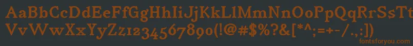 IrianisadfstdBold Font – Brown Fonts on Black Background