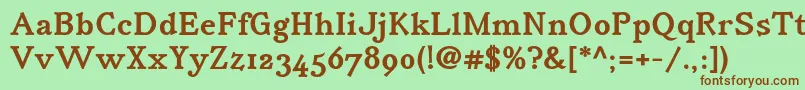 IrianisadfstdBold Font – Brown Fonts on Green Background
