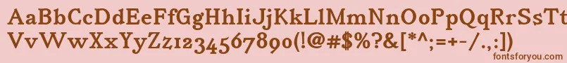 IrianisadfstdBold Font – Brown Fonts on Pink Background