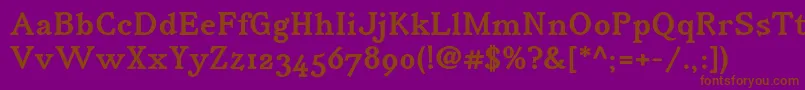 IrianisadfstdBold Font – Brown Fonts on Purple Background