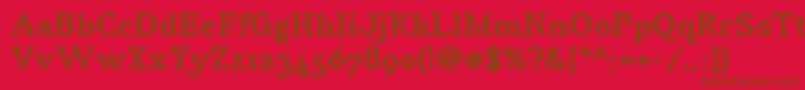 IrianisadfstdBold Font – Brown Fonts on Red Background