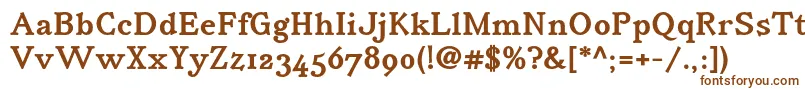 IrianisadfstdBold-fontti – ruskeat fontit valkoisella taustalla