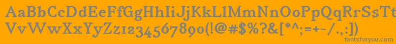 IrianisadfstdBold Font – Gray Fonts on Orange Background