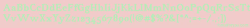 IrianisadfstdBold Font – Green Fonts on Pink Background