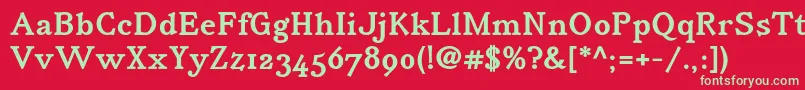 IrianisadfstdBold Font – Green Fonts on Red Background