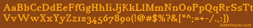 IrianisadfstdBold Font – Orange Fonts on Brown Background