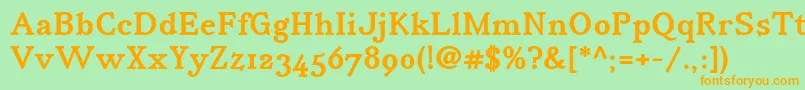 IrianisadfstdBold Font – Orange Fonts on Green Background