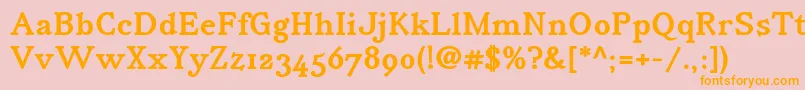 IrianisadfstdBold Font – Orange Fonts on Pink Background