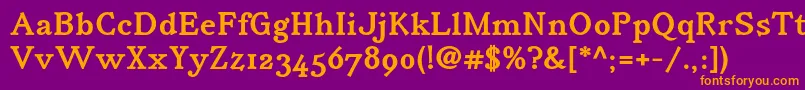 IrianisadfstdBold Font – Orange Fonts on Purple Background