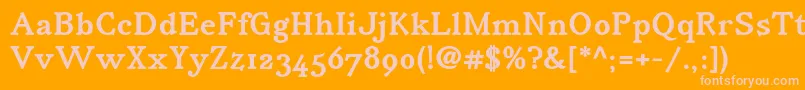 IrianisadfstdBold Font – Pink Fonts on Orange Background