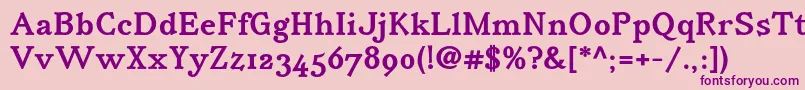 IrianisadfstdBold Font – Purple Fonts on Pink Background