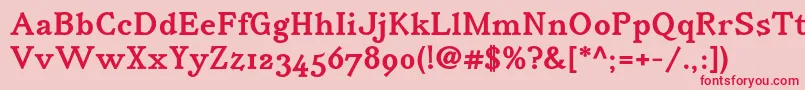 IrianisadfstdBold Font – Red Fonts on Pink Background