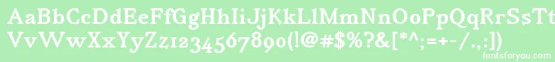 IrianisadfstdBold Font – White Fonts on Green Background