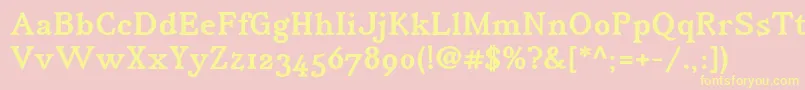 IrianisadfstdBold Font – Yellow Fonts on Pink Background