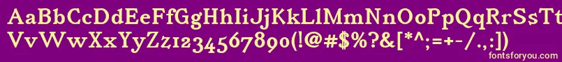 IrianisadfstdBold Font – Yellow Fonts on Purple Background