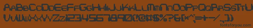 ChintzyCpuBrk-fontti – mustat fontit ruskealla taustalla