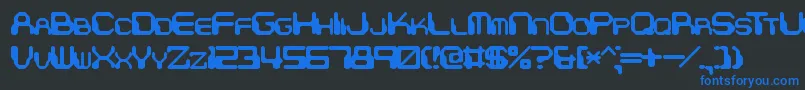 ChintzyCpuBrk Font – Blue Fonts on Black Background