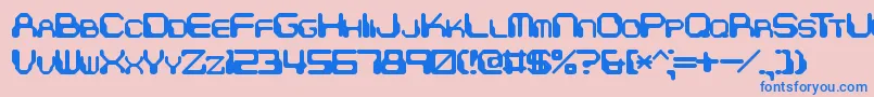 ChintzyCpuBrk Font – Blue Fonts on Pink Background