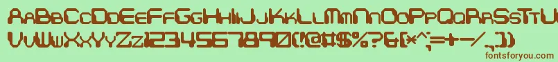 ChintzyCpuBrk Font – Brown Fonts on Green Background