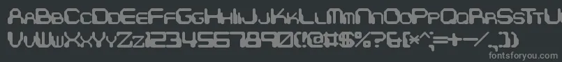 ChintzyCpuBrk-fontti – harmaat kirjasimet mustalla taustalla