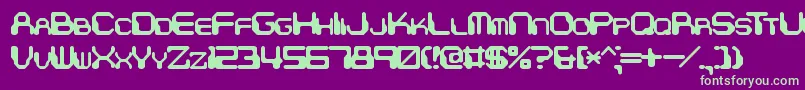 ChintzyCpuBrk Font – Green Fonts on Purple Background