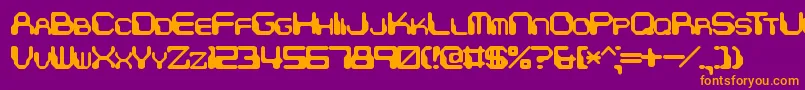 ChintzyCpuBrk Font – Orange Fonts on Purple Background