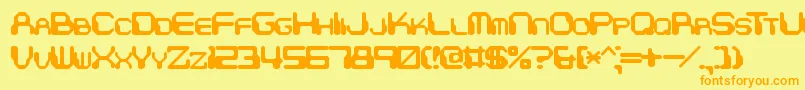 ChintzyCpuBrk Font – Orange Fonts on Yellow Background