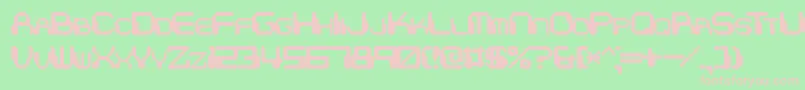 ChintzyCpuBrk-fontti – vaaleanpunaiset fontit vihreällä taustalla