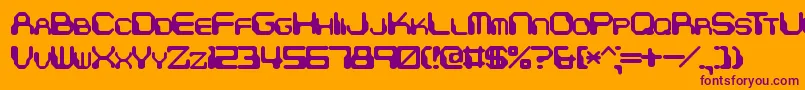 ChintzyCpuBrk Font – Purple Fonts on Orange Background