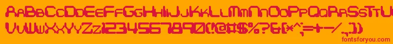 フォントChintzyCpuBrk – オレンジの背景に赤い文字