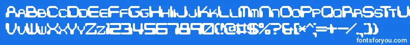 フォントChintzyCpuBrk – 青い背景に白い文字