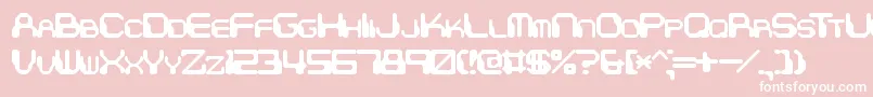 ChintzyCpuBrk Font – White Fonts on Pink Background