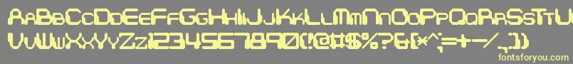 ChintzyCpuBrk-Schriftart – Gelbe Schriften auf grauem Hintergrund