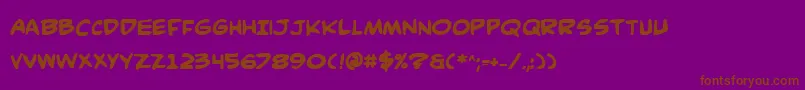ComicBookCommandoBold Font – Brown Fonts on Purple Background