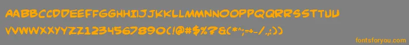 ComicBookCommandoBold Font – Orange Fonts on Gray Background