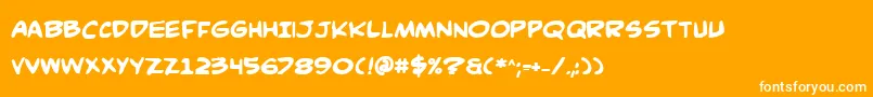ComicBookCommandoBold Font – White Fonts on Orange Background