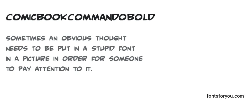 Przegląd czcionki ComicBookCommandoBold