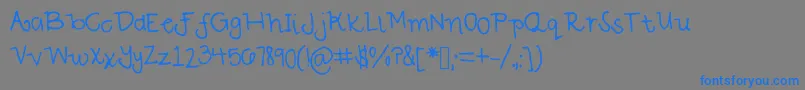 Savannah Font – Blue Fonts on Gray Background