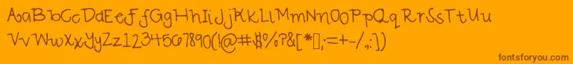 Savannah Font – Brown Fonts on Orange Background