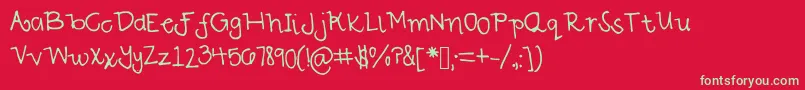Savannah Font – Green Fonts on Red Background
