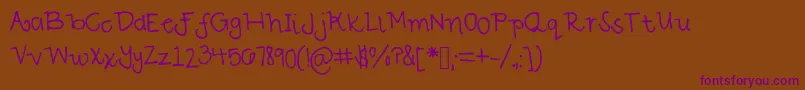 Savannah Font – Purple Fonts on Brown Background