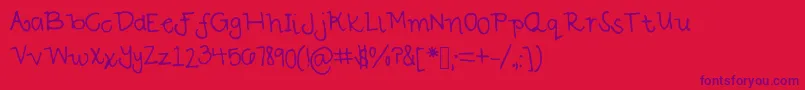 Savannah Font – Purple Fonts on Red Background
