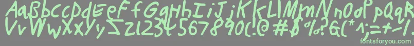 Шрифт Buttonsl – зелёные шрифты на сером фоне